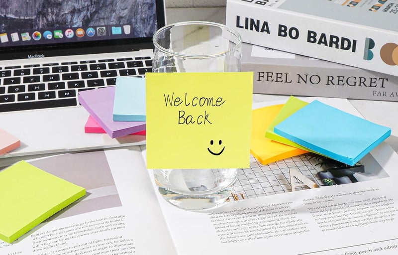 TKTB (18 Pads) Pop Up Sticky Notes 3x3 Refills, Strong Adhesive Memo Pad Bulk with 9 Bright Colors, Suitable for Home, Office, School, Clean Removal - Image 4